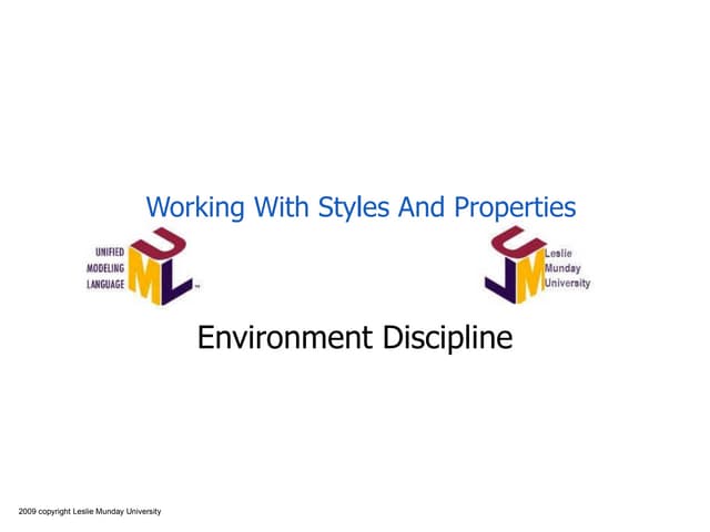 Working With Styles And Properties