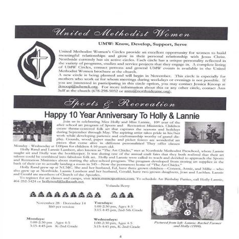 Writing Sample Newsletter