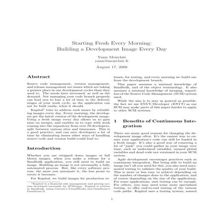 Starting Fresh Every Morning Paper