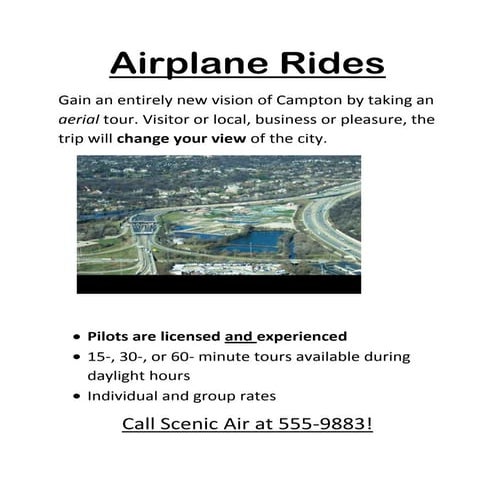 Airplane rides | DOCX