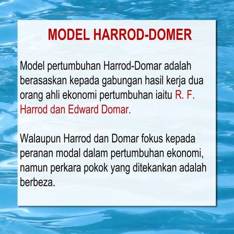 Ekonomi - Model Harrod-Domer
