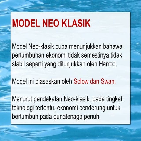 Ekonomi -Teori Neo-Klasik