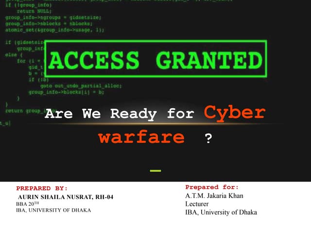 Are we ready for Cyberwarfare