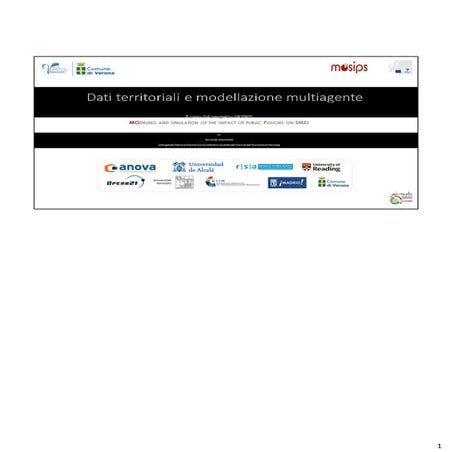 A. Vecchietti - Dati territoriali e modellazione multiagente