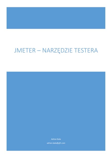 JMeter - narzędzie testera - notatki