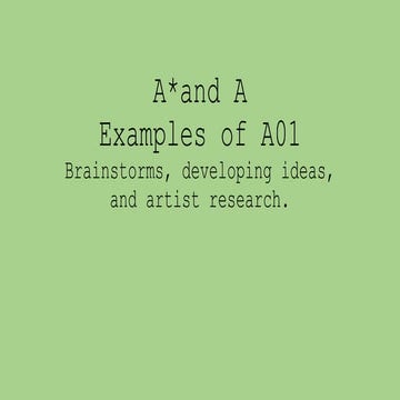 A Grade GCSE Art and Design Coursework