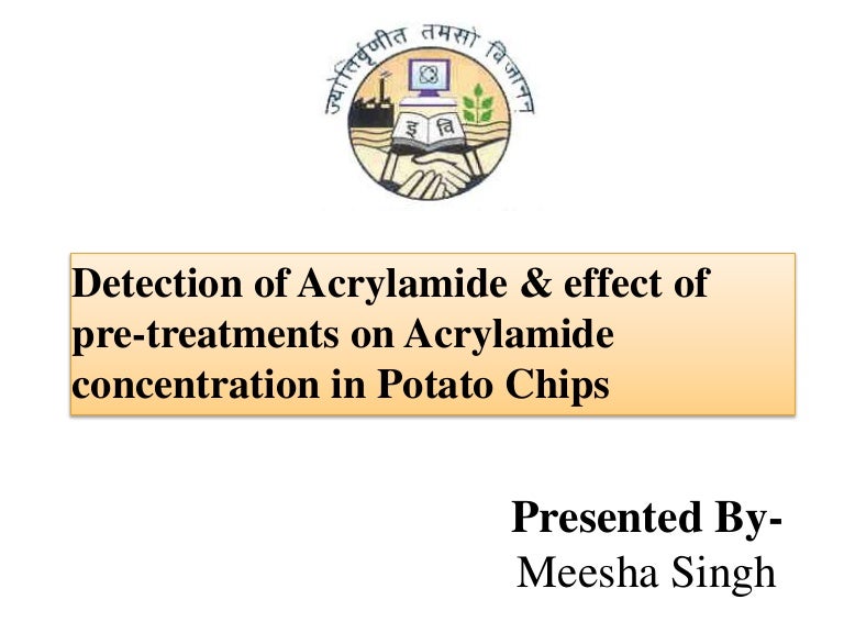 Detection Of Acrylamide Effect Pre Treatments On Con Detection Of Acrylamide Effect Pre Treatments On Con