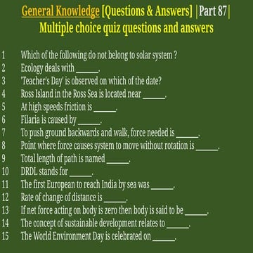 General Knowledge [Questions & Answers] | Part 93 | | PDF