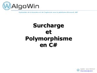 C# - Surcharge et polymorphisme