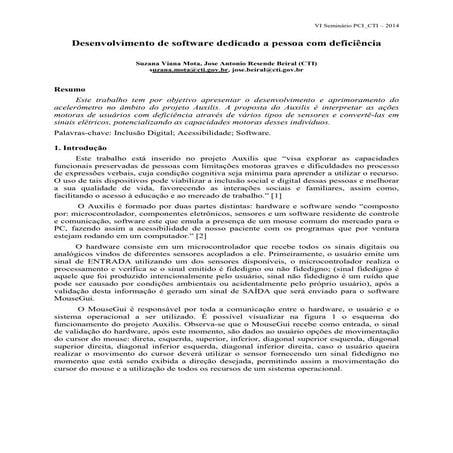 Desenvolvimento de software dedicado a pessoa com deficiência