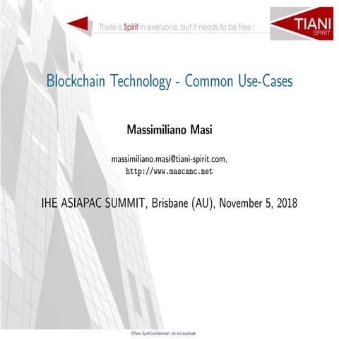 Blockchain Technology - Common Use-Cases