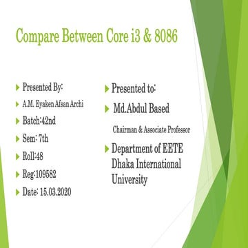 Intel core i3 processor | PPTX