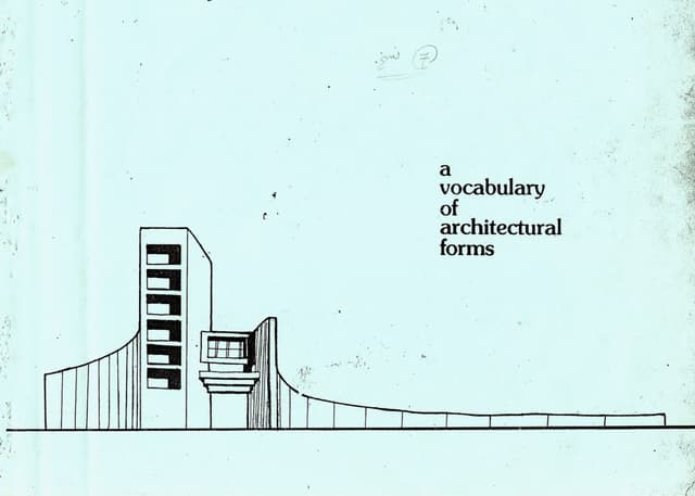 A vocabulary of architectural forms