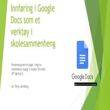 Innføring i Google Docs 