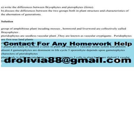 a).write the differences between Bryophytes and pterophytes (ferns)..pdf