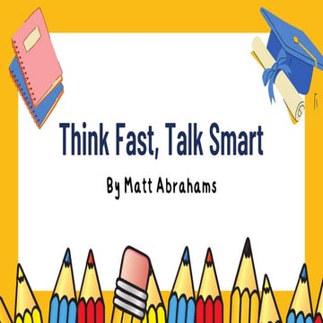 A.Punnapon Presentation think faster and talk smarter bith | PPT