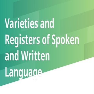 Differences between spoken and written discourse | PPT