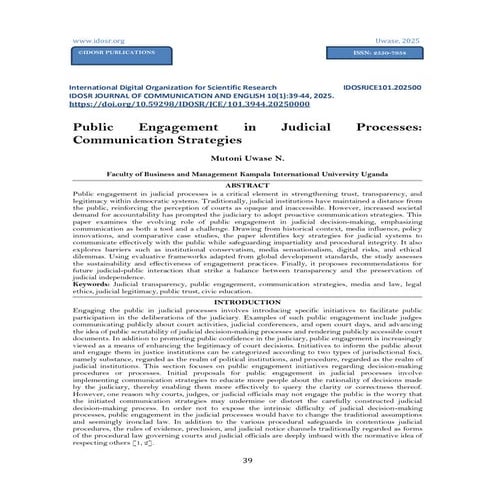 Public Engagement in Judicial Processes: Communication Strategies (www.kiu.ac...