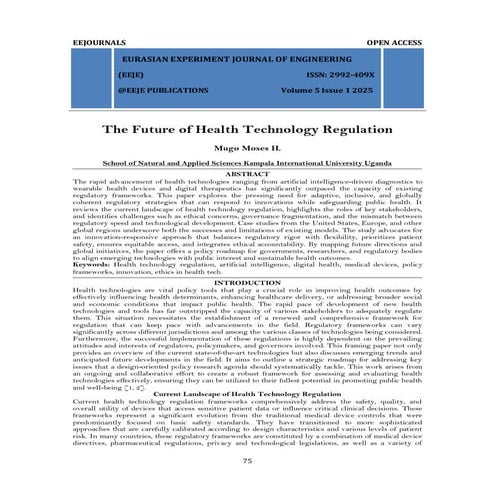 The Future of Health Technology Regulation (www.kiu.ac.ug) | PDF