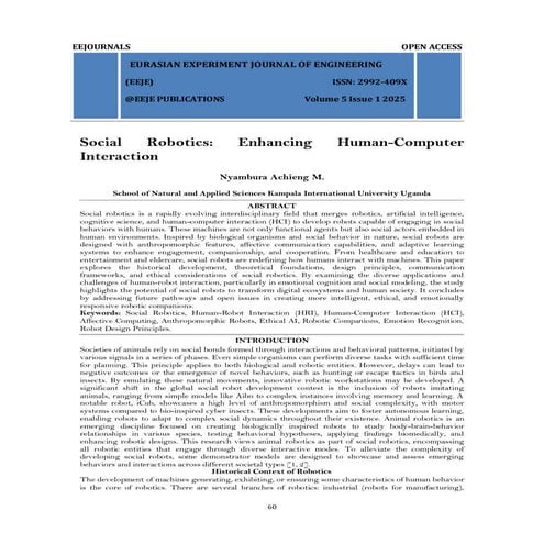 Social  Robotics: Enhancing Human-Computer Interaction (www.kiu.ac.ug)
