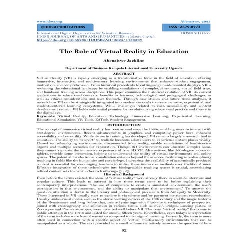 The Role of Virtual Reality in Education (www.kiu.ac.ug)