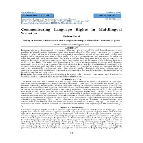 Communicating Language Rights in Multilingual Societies (www.kiu.ac.ug ...
