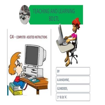 Computer Assisted Instruction | PDF
