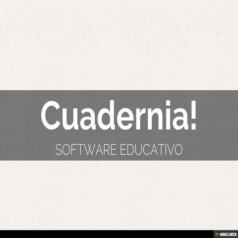 Cuadernia!