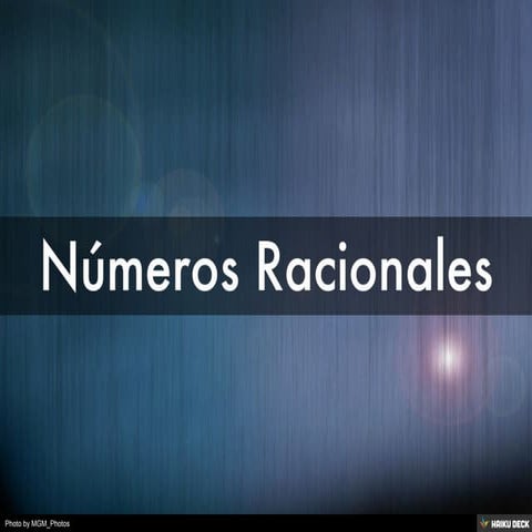 Números Racionales