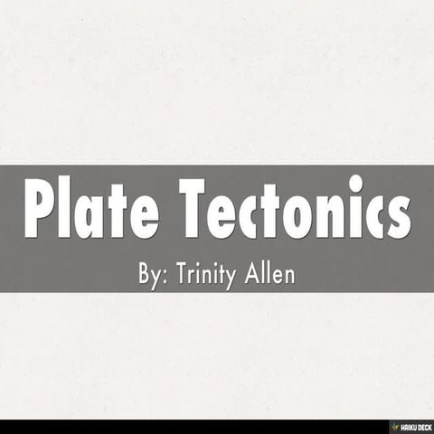 Plate Tectonics