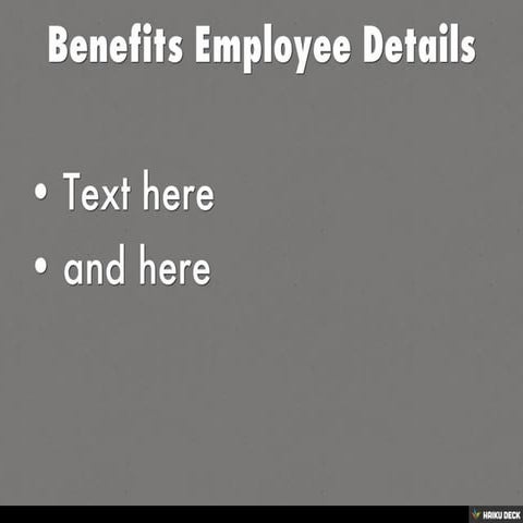 Benefits Employee Details