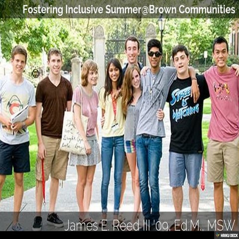 Fostering Inclusive Summer@Brown Communities