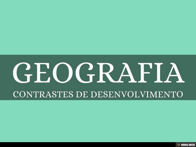 Geografia 9º ano