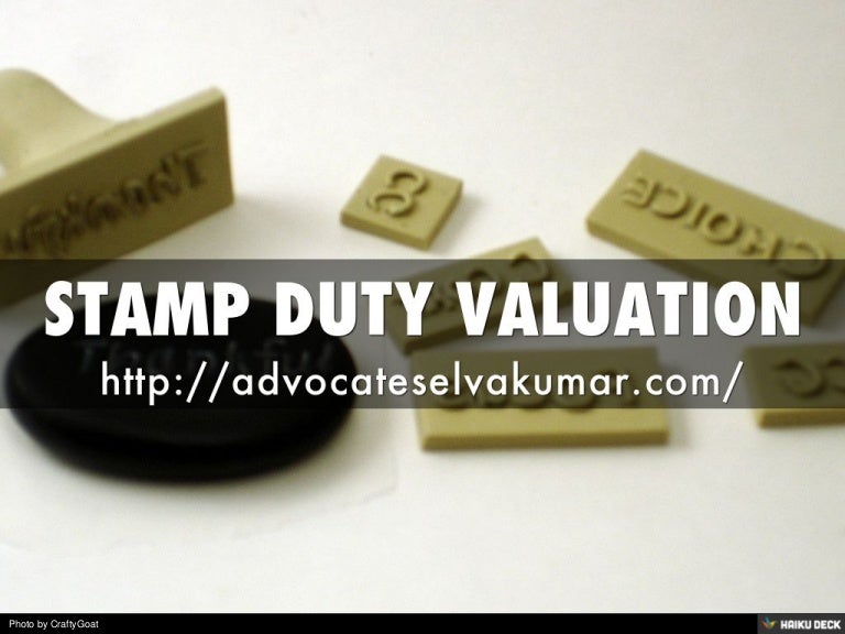 STAMP DUTY VALUATION