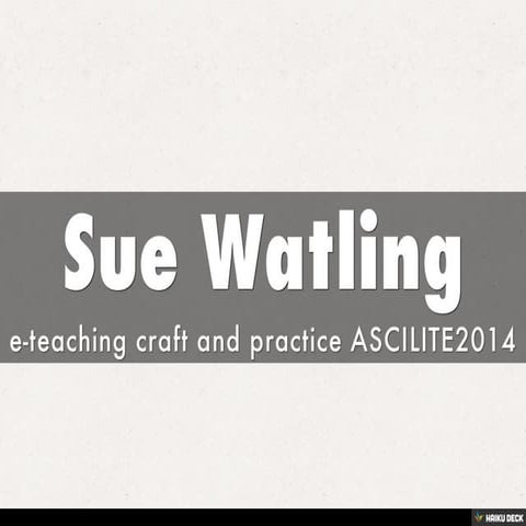 e-teaching craft and practice