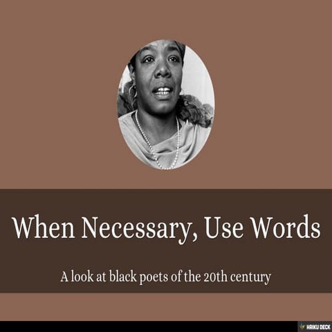 When Necessary, Use Words