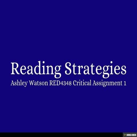 Reading Strategies