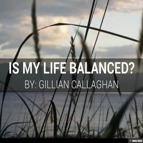 Is My life Balanced?