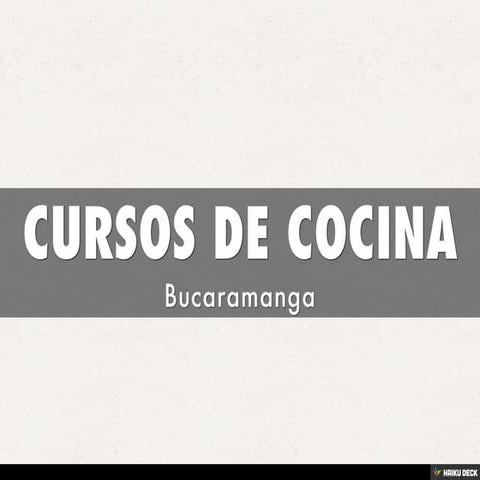 CURSOS DE COCINA