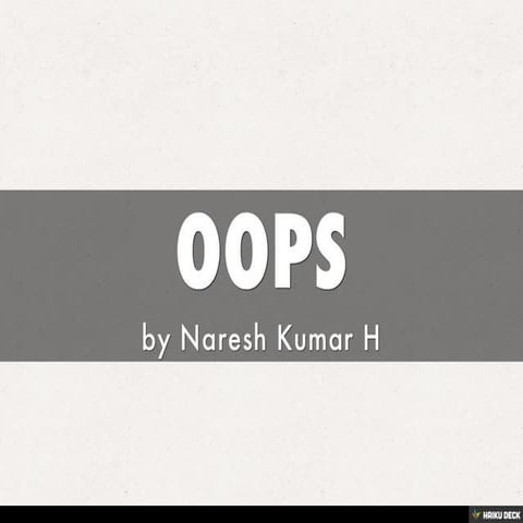OOPS | PPT