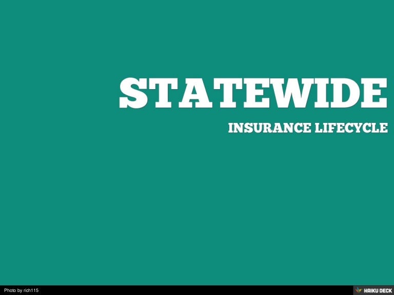 Statewide Insurance Lifecycle