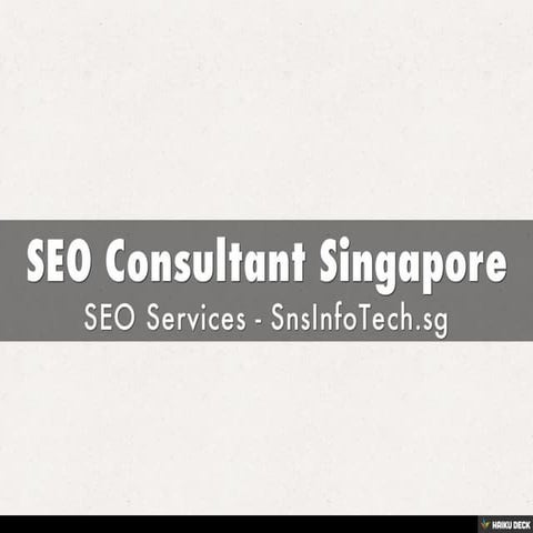 Seo Consultant Singapore Pdf