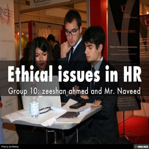 Ethical issues in HR