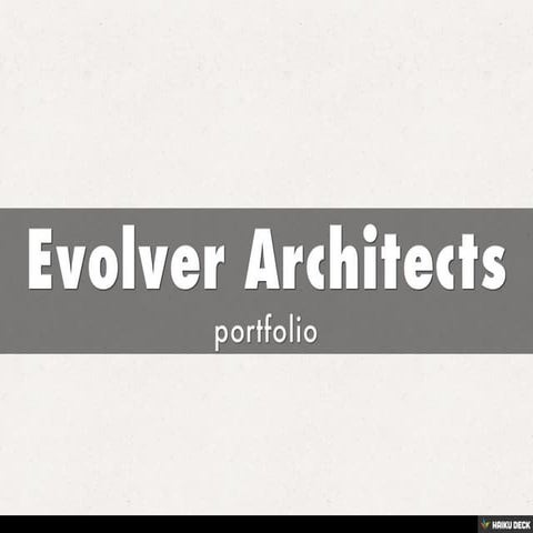 Evolver Architects