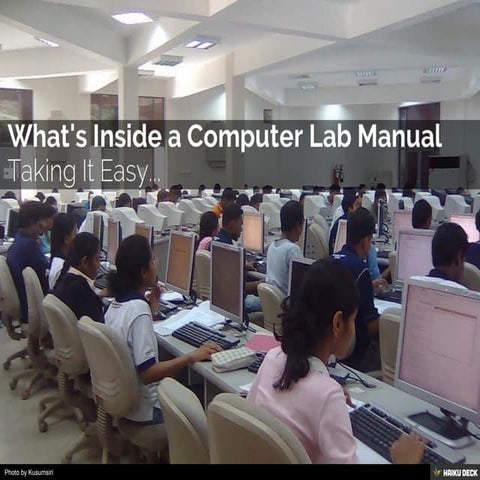 What's Inside a Computer Lab Manual | PPT