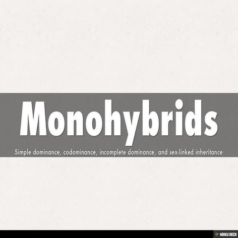 Monohybrids