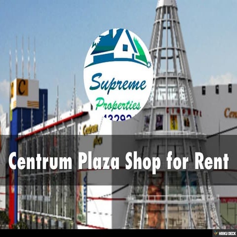 Centrum Plaza Shop for Rent