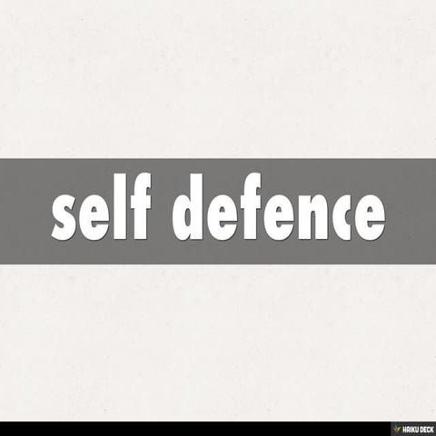 self defence PPT