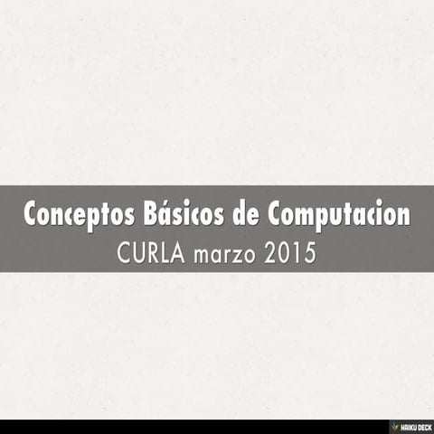 Conceptos Básicos de Computacion | PDF