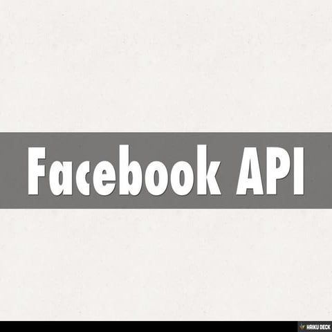 Facebook API